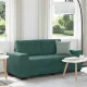 Sötétzöld bársony loveseat kanapé 140 cm