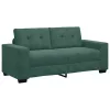 Sötétzöld bársony loveseat kanapé 140 cm