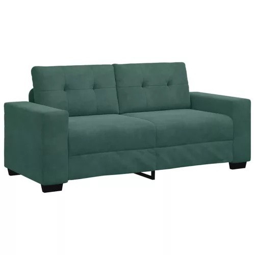 Sötétzöld bársony loveseat kanapé 140 cm