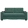 Sötétzöld bársony loveseat kanapé 140 cm