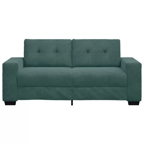 Sötétzöld bársony loveseat kanapé 140 cm
