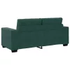 Sötétzöld bársony loveseat kanapé 140 cm