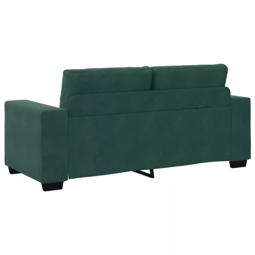 Sötétzöld bársony loveseat kanapé 140 cm