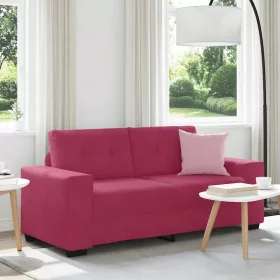 Bordó bársony loveseat kanapé 140 cm