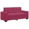 Bordó bársony loveseat kanapé 140 cm