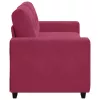 Bordó bársony loveseat kanapé 140 cm