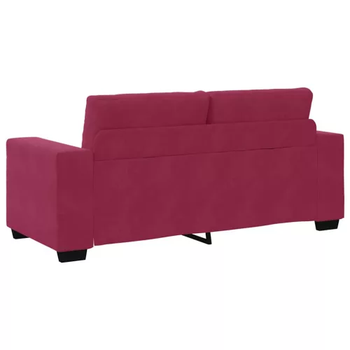 Bordó bársony loveseat kanapé 140 cm