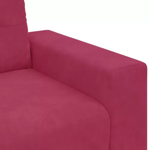 Bordó bársony loveseat kanapé 140 cm