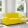 Sárga bársony loveseat kanapé 140 cm