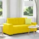 Sárga bársony loveseat kanapé 140 cm