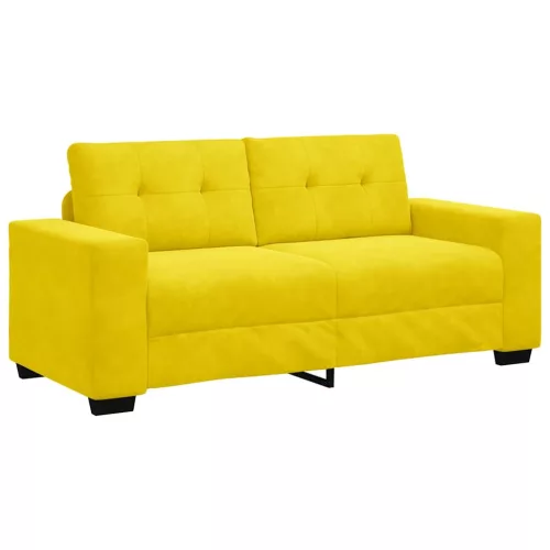 Sárga bársony loveseat kanapé 140 cm