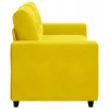 Sárga bársony loveseat kanapé 140 cm