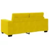 Sárga bársony loveseat kanapé 140 cm