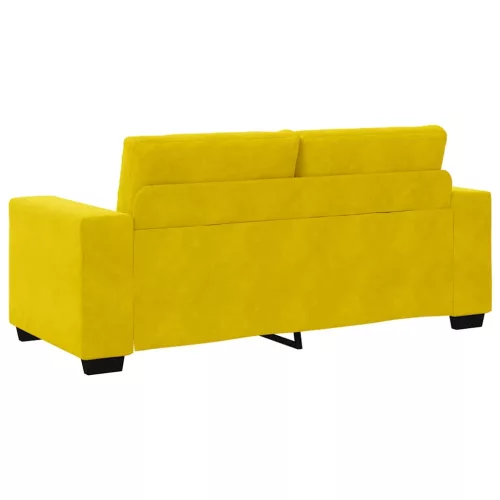 Sárga bársony loveseat kanapé 140 cm