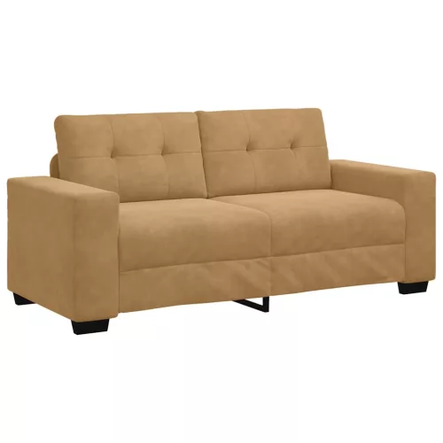 Barna bársony loveseat kanapé 140 cm