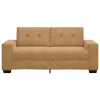 Barna bársony loveseat kanapé 140 cm