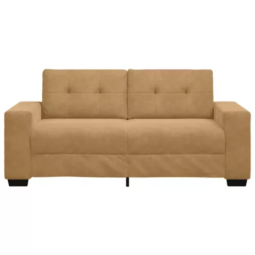 Barna bársony loveseat kanapé 140 cm