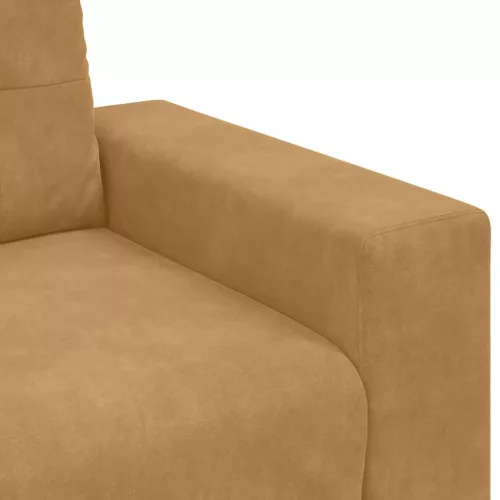 Barna bársony loveseat kanapé 140 cm