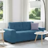 Kék bársony loveseat kanapé 140 cm