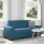 Kék bársony loveseat kanapé 140 cm