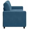 Kék bársony loveseat kanapé 140 cm