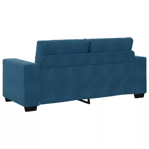Kék bársony loveseat kanapé 140 cm