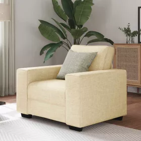 Krémszínű szövet kanapéfotel 60 cm