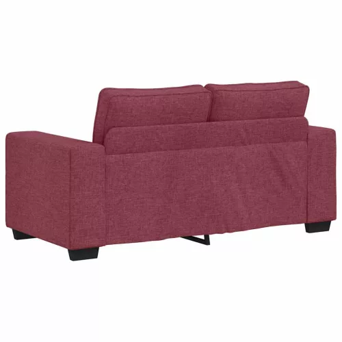 Kétszemélyes bordó szövet kanapé 120 cm