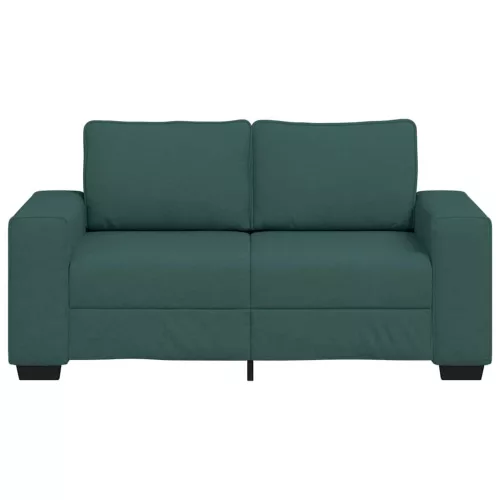 Kétszemélyes sötétzöld szövet kanapé 120 cm