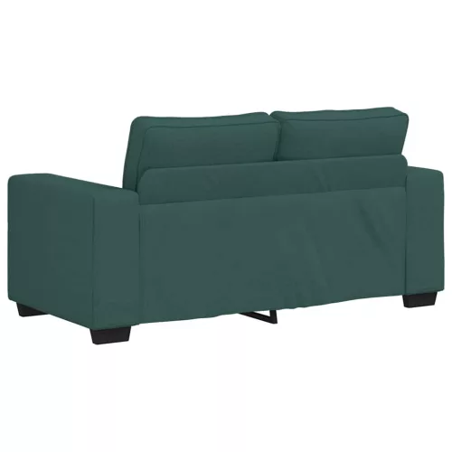 Kétszemélyes sötétzöld szövet kanapé 120 cm