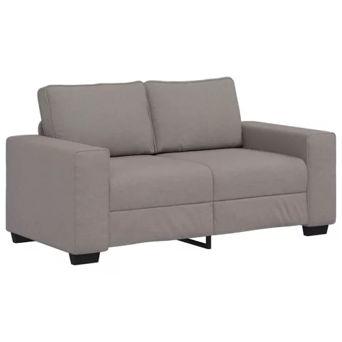 Kétszemélyes fekete szövetkanapé 120 cm