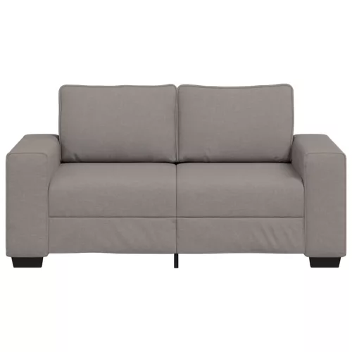 Kétszemélyes fekete szövetkanapé 120 cm