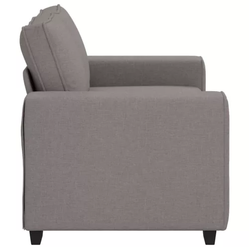 Kétszemélyes fekete szövetkanapé 120 cm