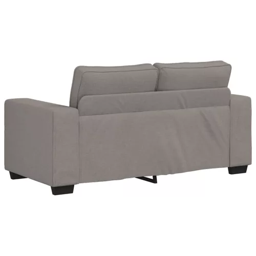 Kétszemélyes fekete szövetkanapé 120 cm