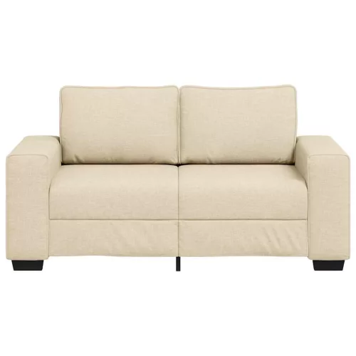Kétszemélyes krémszínű szövetkanapé 120 cm