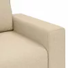 Kétszemélyes krémszínű szövetkanapé 120 cm