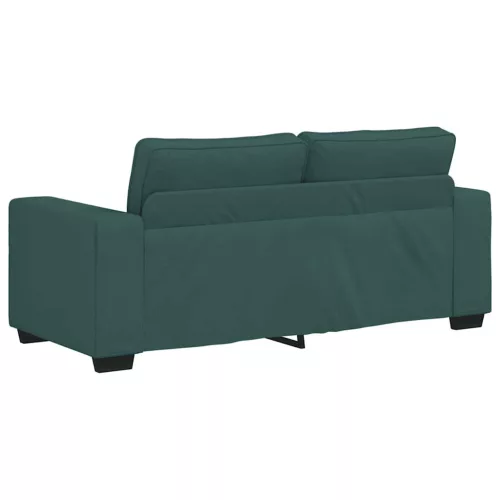 Kétszemélyes sötétzöld szövet kanapé 140 cm