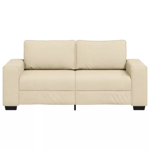 Kétszemélyes krémszínű szövetkanapé 140 cm