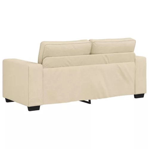 Kétszemélyes krémszínű szövetkanapé 140 cm
