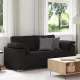 Kanapé párnával Fekete 180 x 77 x 82 cm szövet