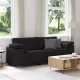 Kanapé párnával Fekete 219 x 77 x 82 cm szövet