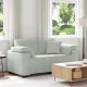 Világosszürke bársony loveseat kanapé 120 cm