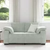 Világosszürke bársony loveseat kanapé 120 cm