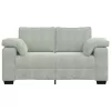 Világosszürke bársony loveseat kanapé 120 cm