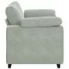 Világosszürke bársony loveseat kanapé 120 cm