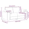 Világosszürke bársony loveseat kanapé 120 cm