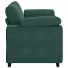 Sötétzöld bársony loveseat kanapé 120 cm