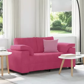 Bordó bársony loveseat kanapé 120 cm
