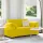 Sárga bársony loveseat kanapé 120 cm