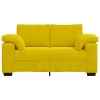 Sárga bársony loveseat kanapé 120 cm